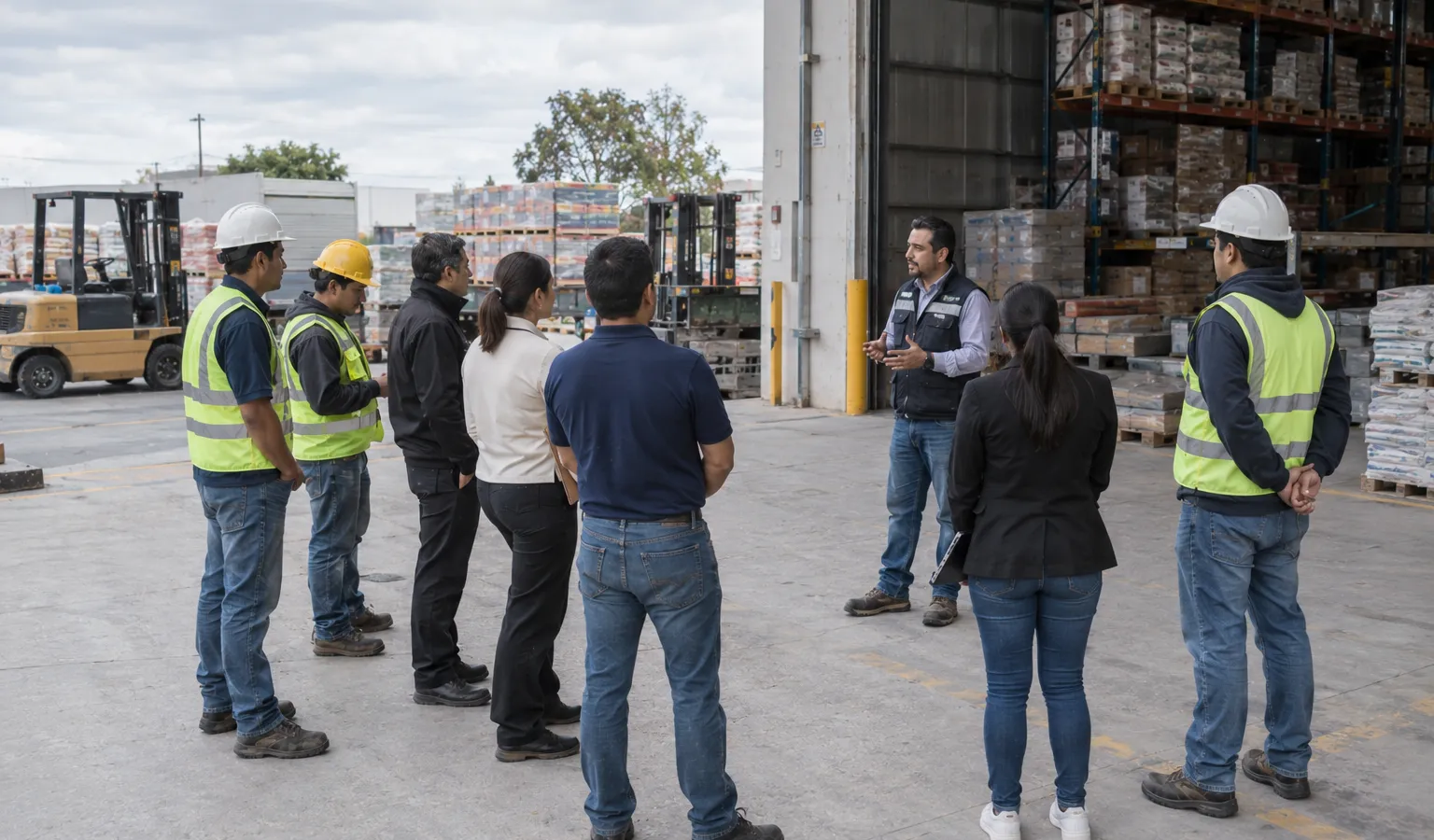 Equipo de Cleircorptec en el almacén central